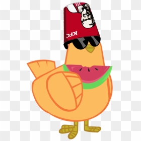 Cartoon Chicken With Glasses - Scootaloo Chicken, HD Png Download - swag glasses png