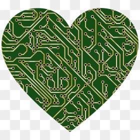 Printed Circuit Board Heart - Circuit Board Heart Png, Transparent Png - leopard print png
