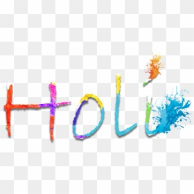 Transparent Holi Festival Hinduism Blue Logo For Holi - No Background Holi Effect, HD Png Download - holi text png