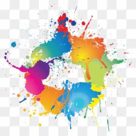 Splat Logo 2 No Text - Colorful Abstract Background Png, Transparent Png - holi text png