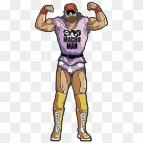 Macho Man Randy Savage - Macho Man Randy Savage Cartoon, HD Png Download - randy orton rko png