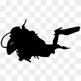 Scuba Diving Transparent Background Png, Png Download - fish silhouette png
