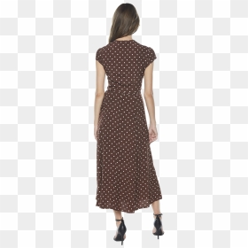 Polka-dot Wrap Dress In Colour Brunette - Polka Dot, HD Png Download - gold dots png