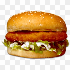 Salmon Burger Png - Hambúrguer De Frango Png, Transparent Png - veg burger png