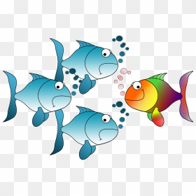 Against The Current Fish Silhouettes Free Photo - Prefix And Suffix Worksheets, HD Png Download - fish silhouette png