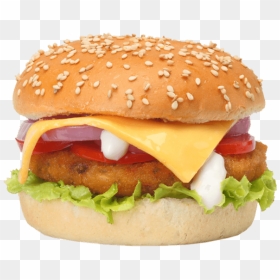Veg Burger - Transparent Fast Food Items Png, Png Download - veg burger png