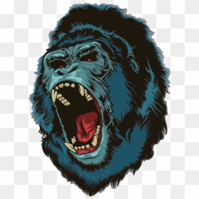 Gorilla Angry, HD Png Download - screaming png