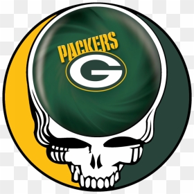 Green Bay Packers Skull Logo Iron On Transfers - Grateful Dead Steal Your Face, HD Png Download - green bay packers logo png