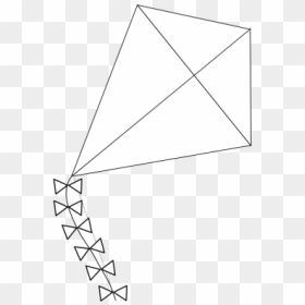Outline Of A Kite, HD Png Download - kite png