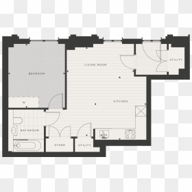 Floor Plan, HD Png Download - north arrow architecture png