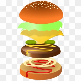 Build A Hamburger Clipart, HD Png Download - veg burger png