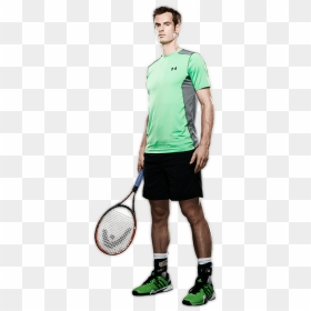 Andy Murray Standing Clip Arts - Man Holding Tennis Racket, HD Png Download - andy biersack png
