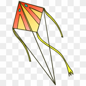 Orange Kite - பட்டம் Clipart, HD Png Download - kite png