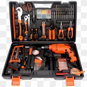Household Tool Set With Drill Long Grams Repair Hardware - Tool Kit Box Png, Transparent Png - hardware tools png