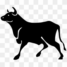 Bull Animal Buffalo - Bull Clip Art, HD Png Download - camera silhouette png