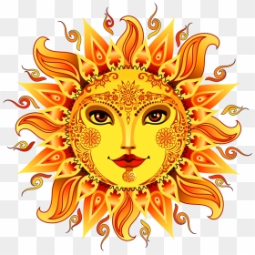 Sun And Moon Hippie Clipart Jpg Transparent Download - Sun Goddess, HD Png Download - hippie png