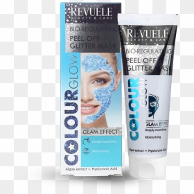Revuele Peel Off Glitter Mask - Revuele Beauty And Care Mask, HD Png Download - glitter effect png
