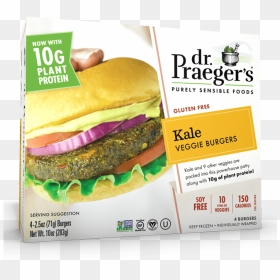 Praeger"s Kale Veggie Burgers Package - Dr Praeger's Mushroom Risotto Burger, HD Png Download - veg burger png