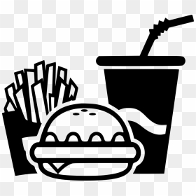 Hamburger Clipart Svg - Burger And Fries Icon, HD Png Download - hamburger menu icon png