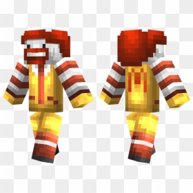 Mcdonald Clown Minecraft Skin, HD Png Download - ronald mcdonald png
