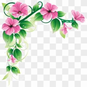 Transparent Frame Pngs - Flower Side Border Design, Png Download - flower photo frame design png