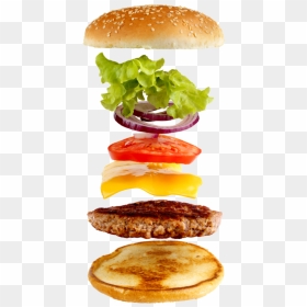 Hamburger Exploded View, HD Png Download - veg burger png
