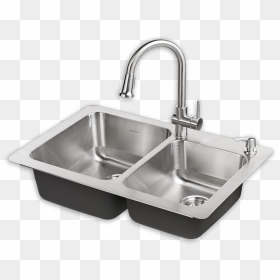 Montvale 33 X 22 Kitchen Sink With Faucet - Kitchen Sink American Standard, HD Png Download - steel png