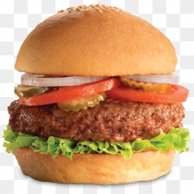 Chips Transparent Burger - Transparent Background Beef Burger Png, Png Download - veg burger png
