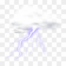 Cloud With Lightning Png, Transparent Png - thunder effect png