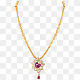 Gold Necklace Designs In 15 Grams - Simple Grt Jewellers Necklace Designs, HD Png Download - indian gold jewellery necklace sets png