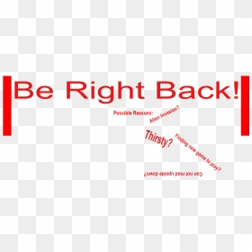 Right Back Brb Overlay , Png Download - Right Back Transparent Background, Png Download - brb png