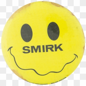 Smirk Smileys Button Museum - Smiley Symbols, HD Png Download - whatsapp smileys png