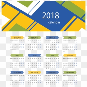 Yellow Blue Abstract Background 2018 Calendar - Calendar 2018 Design Background, HD Png Download - transparent abstract background png