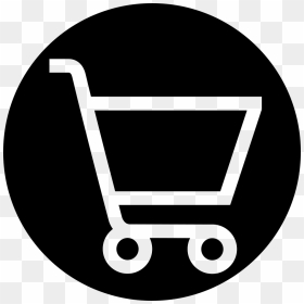 Free White Shopping Basket Icon Clipart , Png Download - Circle Shopping Cart Icon Png, Transparent Png - cart icon png transparent