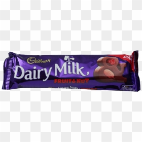 Cadbury Dairy Milk Chocolate Fruit & Nut 38 Gm - Cadbury Dairy Milk, HD Png Download - dairy milk png
