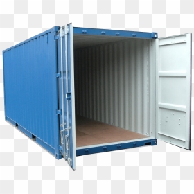 Blue Shipping Container Transparent Background - Shipping Container Png, Png Download - container truck png