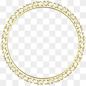 Wedding, Gold, Frame, Round, Border, Decoration - Transparent Background Golden Circle Png, Png Download - gold wedding border png
