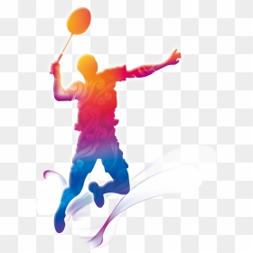 Download Motion Players Badminton Creative Graphics - Transparent Background Badminton Logo, HD Png Download - badminton player png