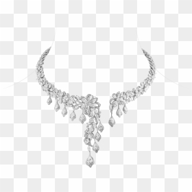 White Gold Necklace With Diamonds - Chain, HD Png Download - png jewellers necklace designs