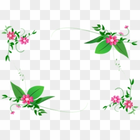 Green Flower Border Design Png - Border Clip Art Design, Transparent Png - floral border designs png