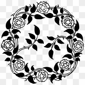 Floral Design - Inlay Design Black And White, HD Png Download - floral design png file
