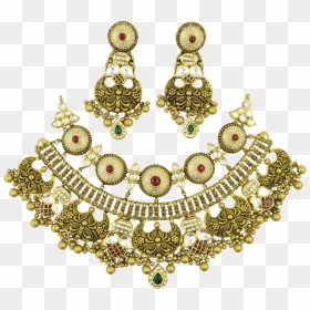 Bafna Jewellers Necklace Designs - Earrings, HD Png Download - png jewellers necklace designs