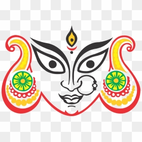 Maa Durga Pencil Sketch, HD Png Download - devi png
