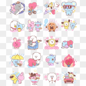 Bt21 Best Friends Forever Facebook Stickers, HD Png Download - friends forever png