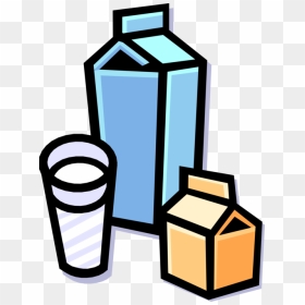 Vector Illustration Of Dairy Products, Milk, Cream - Dairy Products Vector Png, Transparent Png - dairy milk png