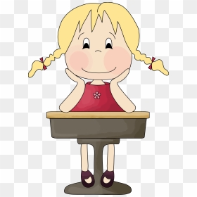 Yellow Girl Student Listening Clipart Png - Student Listening Clipart, Transparent Png - students clipart png