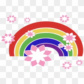 Isolated Rainbow - Clip Art, HD Png Download - colourful floral design png