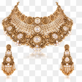 Anayat Gold Vii - Motif, HD Png Download - indian gold jewellery necklace sets png