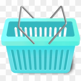 Shopping Cart -turquoise Blue - Shopping Basket Clipart Png, Transparent Png - cart icon png transparent