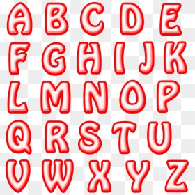 Red Alphabet Letters Vector Clipart Image - Red Alphabet Clip Art, HD Png Download - alphabets png